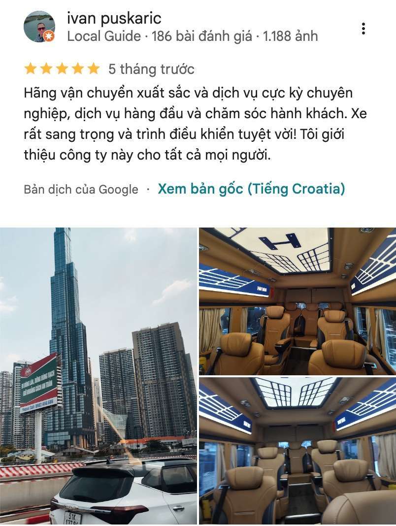 Khách hàng Ivan đánh giá dịch vụ Hải Vân Vũng Tàu